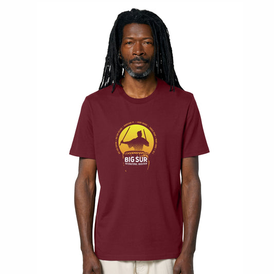 BSIM Adult Organic Cotton Tee -Burgundy- Taiko
