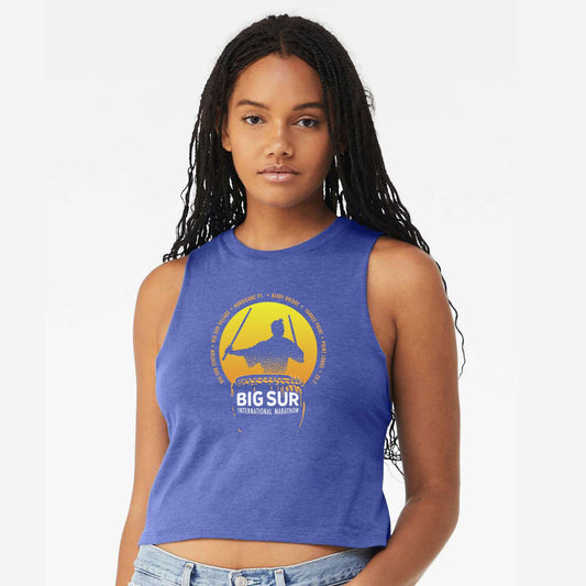 BSIM Women's Crop Tank -Heather Royal- Taiko
