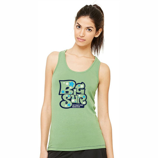BSIM Women's ALO Bamboo Singlet -Leaf- Flowers