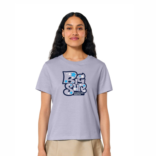 BSIM Women's Organic Cotton Tee -Lavender- Flowers