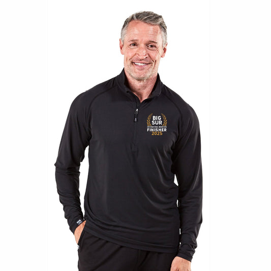 Men's Sueded Eco 1/4 Zip -Black- 2025 Finisher