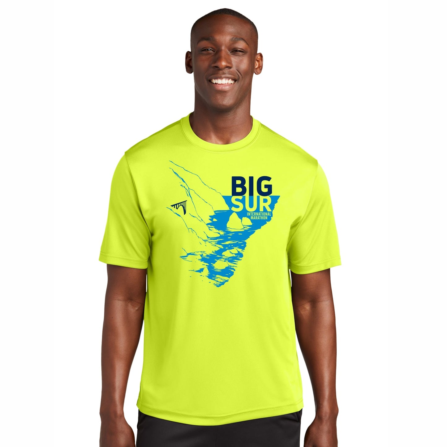 BSIM Men's Tech Tee -Neon Yellow- Course