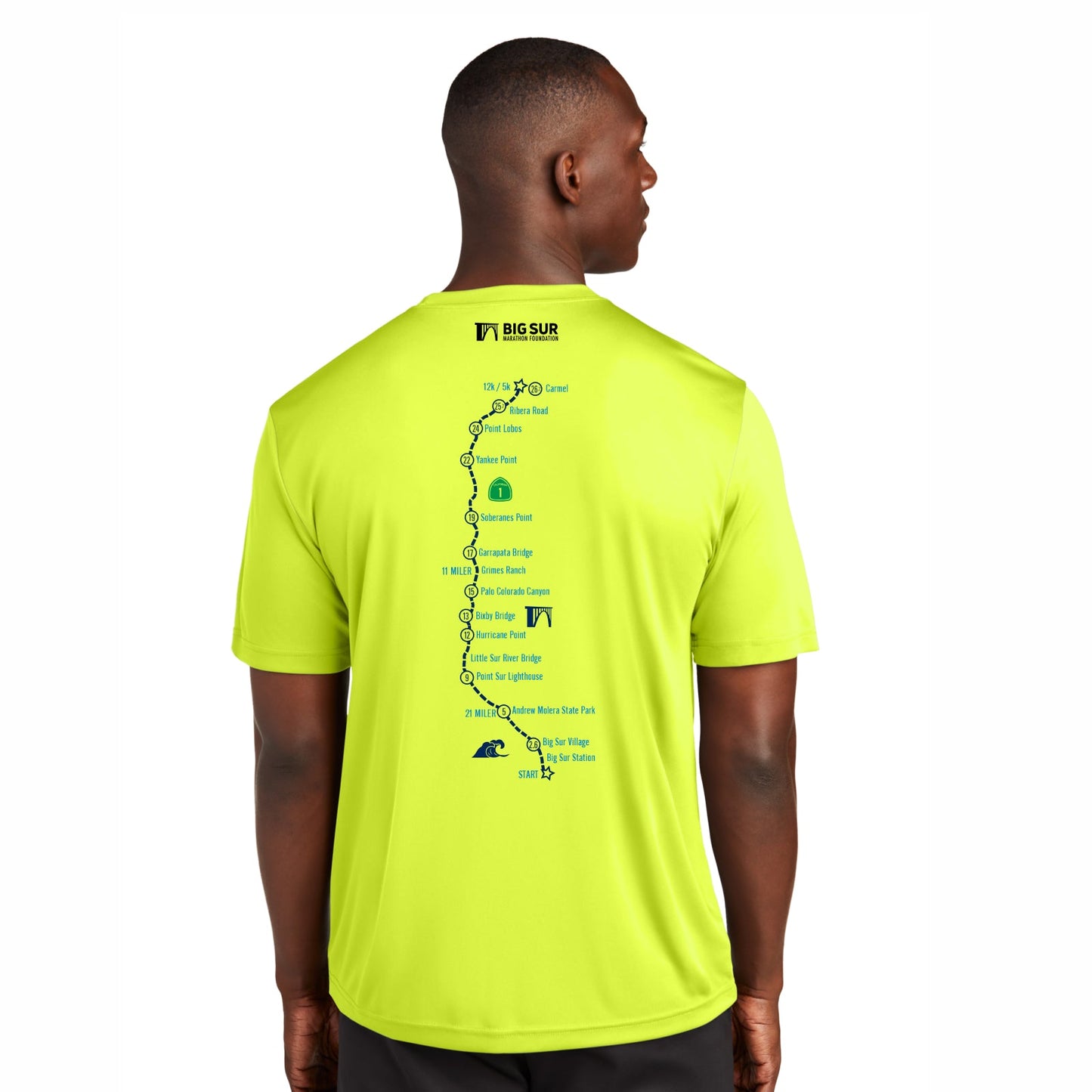 BSIM Men's Tech Tee -Neon Yellow- Course