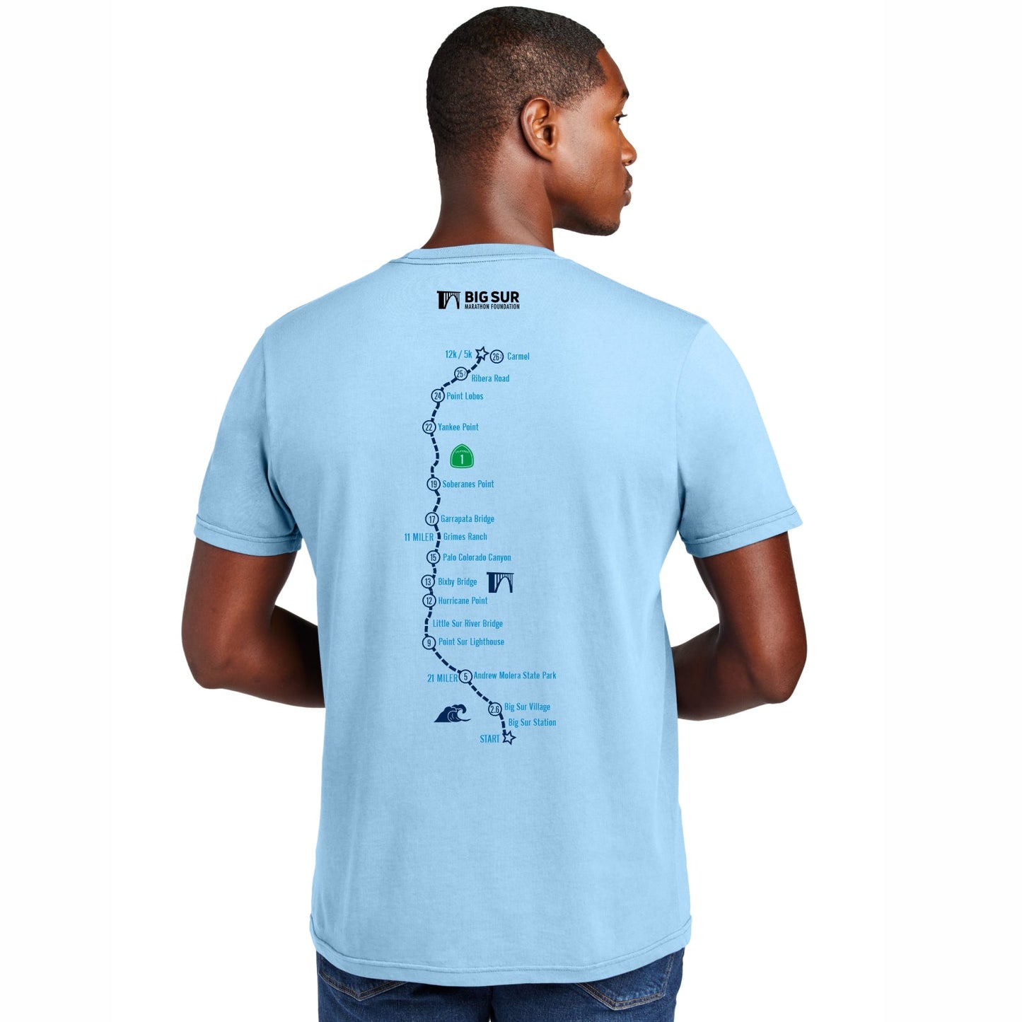 BSIM Adult Garment-Dyed Tee -Light Blue- Course