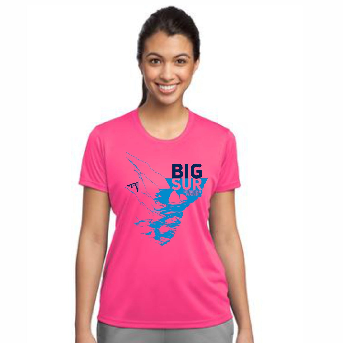 BSIM Women's Tech Tee -Neon Pink- Course