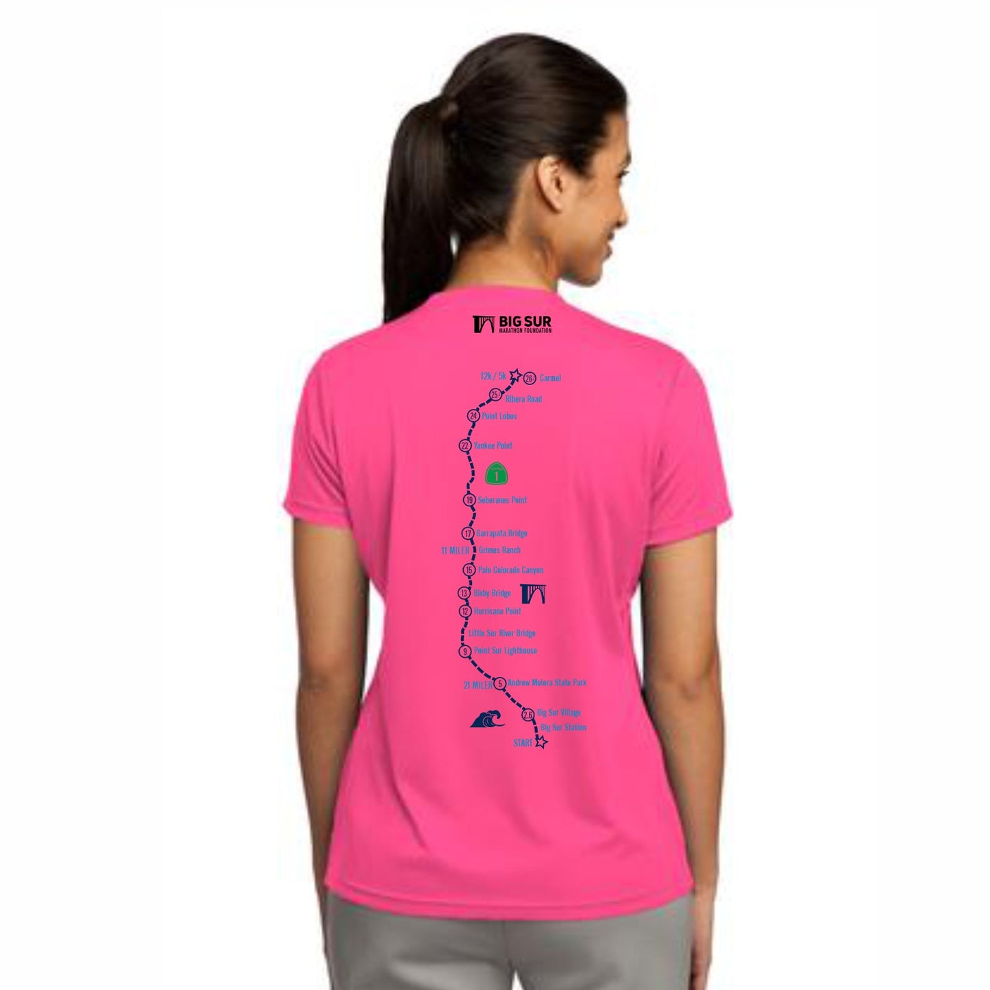 BSIM Women's Tech Tee -Neon Pink- Course