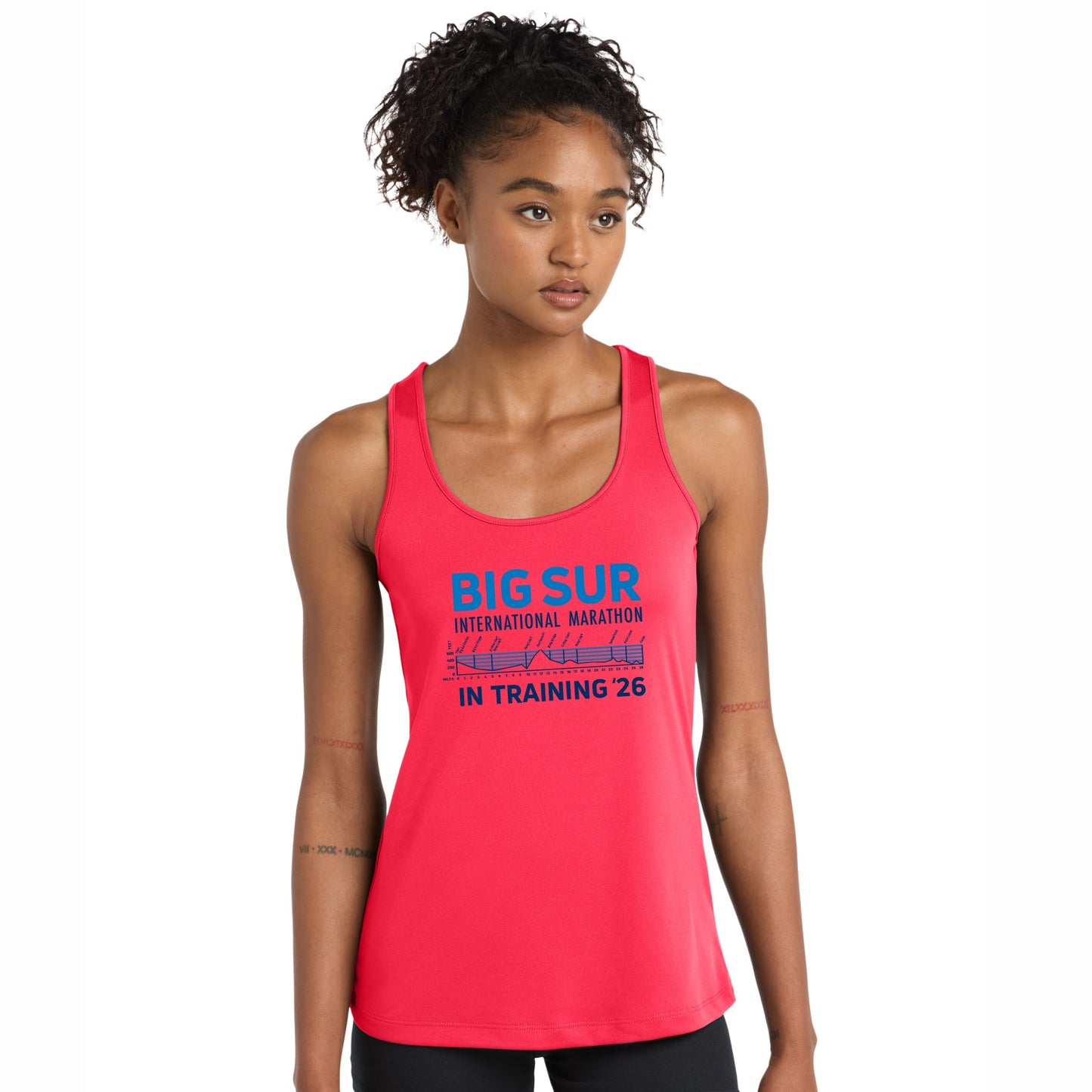 BSIM Women's Tech Singlet -Hot Coral- 2026 In Training