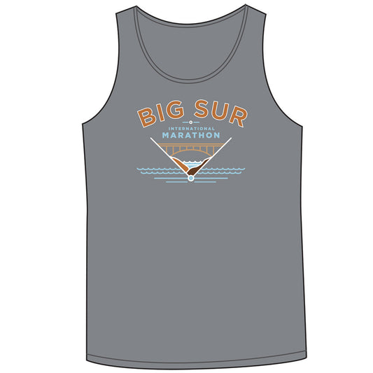 Big Sur International Marathon Men's Singlet, Grey - BSIM Store