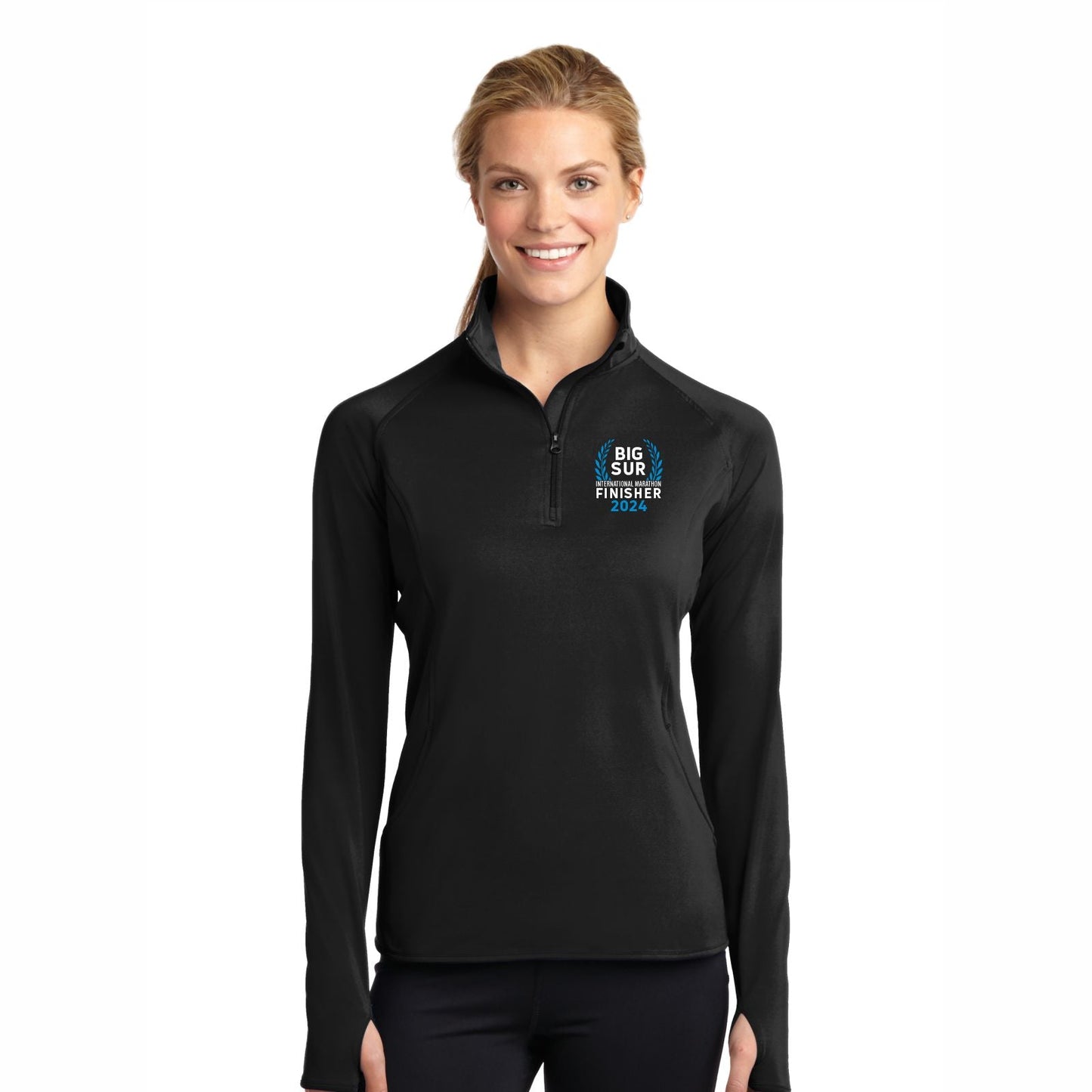 Women's Tech Pocket 1/4 Zip -Black- 2024 Finisher