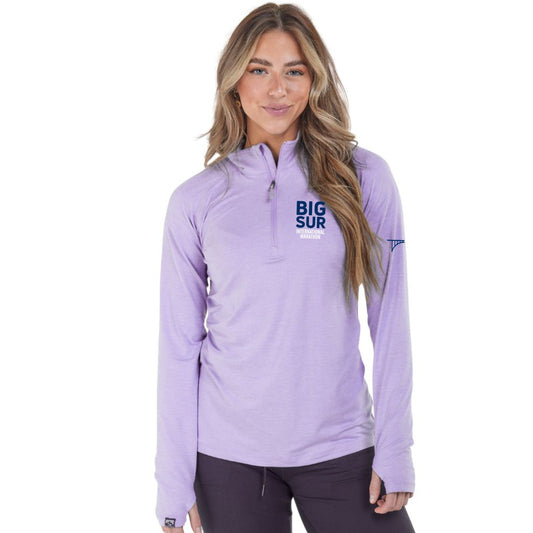 BSIM Women's Sueded Eco 1/4 Zip -Lavender- Embroidery