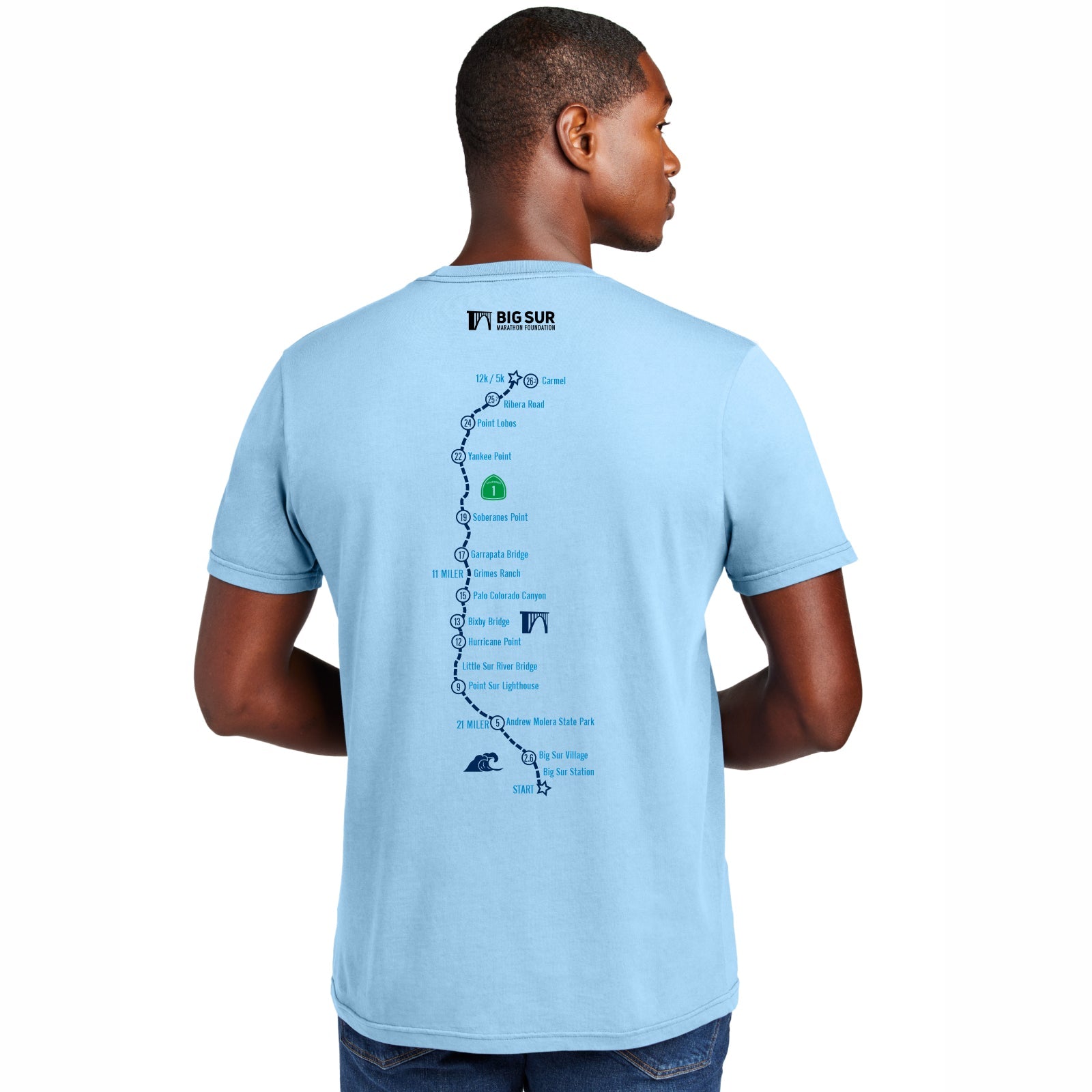 BSIM Adult Garment-Dyed Tee -Light Blue- Course