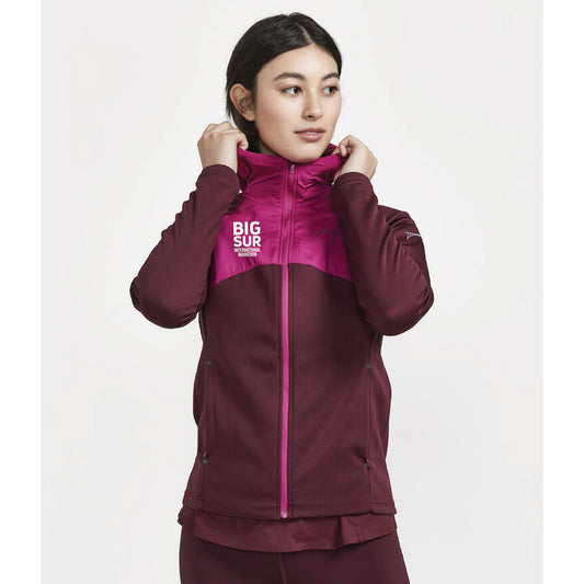 BSIM Women's CRAFT Hooded Jacket -Punsch- Embroidery