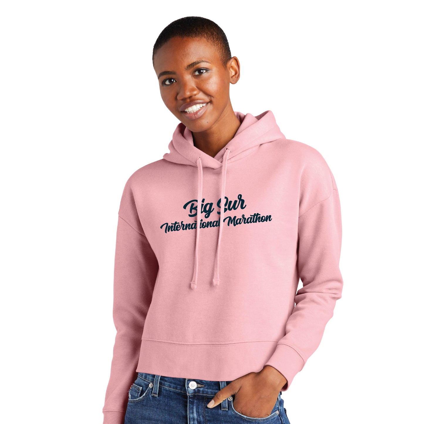 BSIM Women's Crop Hoody -Wisteria- Center Embroidery