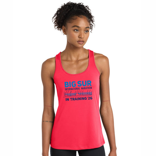 BSIM Women's Tech Singlet -Hot Coral- 2026 In Training