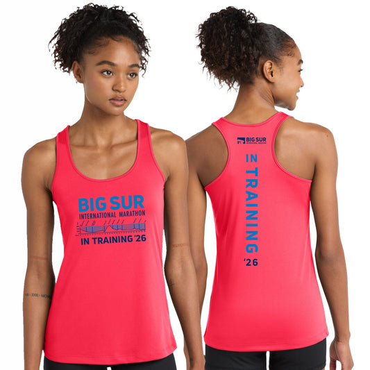 BSIM Women's Tech Singlet -Hot Coral- 2026 In Training