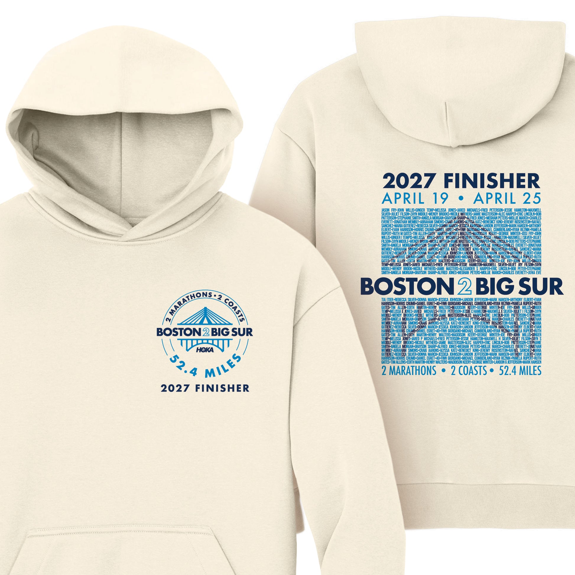 B2BS Adult Heavyweight Hoody -Griege- 2027 Finisher Names