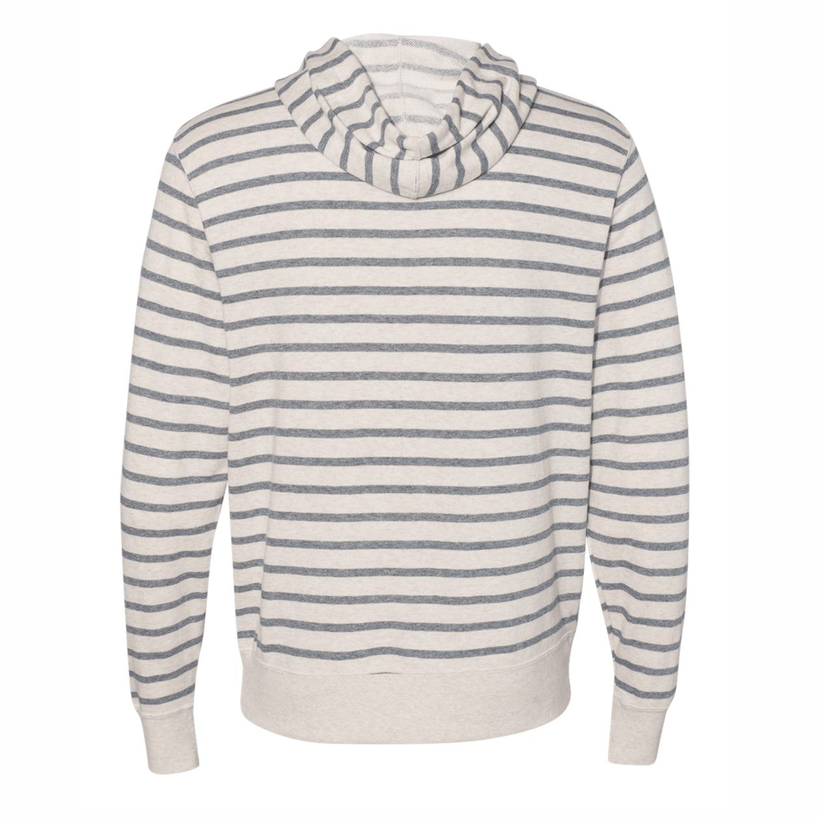 MBH French Terry Zip Hoody -Oatmeal Stripe- Embroidery