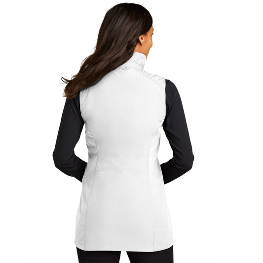 MBH Women's Insulated Zip Vest -White- Embroidery