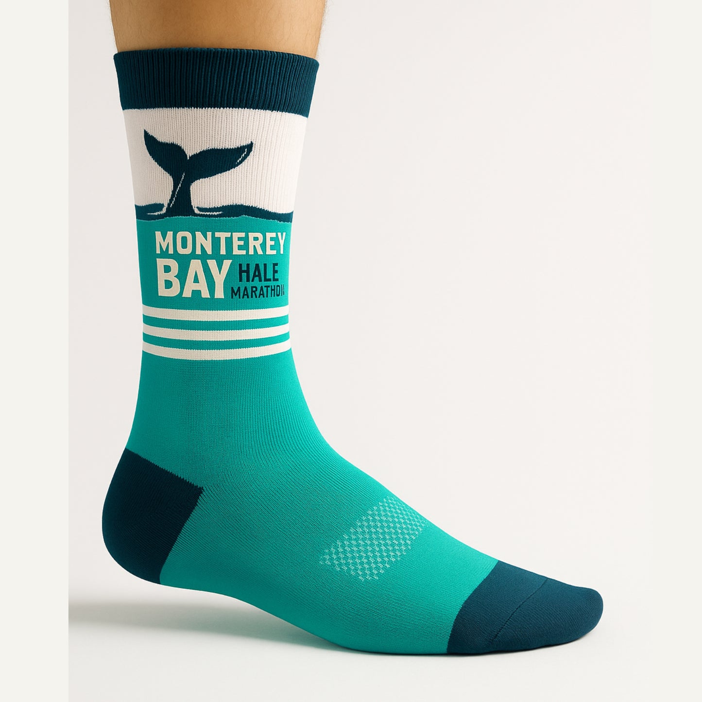 MBH Crew Socks -Green/White/Navy- Whaletail