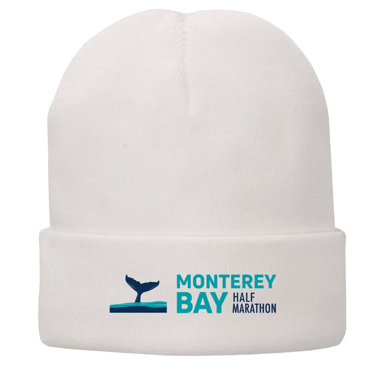 MBH Beanie -White Cuffed- Logo