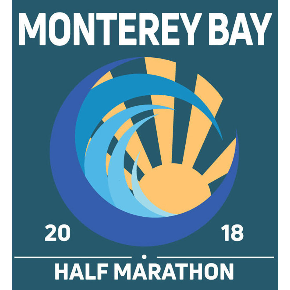 Monterey Bay Half Marathon 2018 Women's Long Sleeve Participant Shirt, Heather Blue - BSIM Store