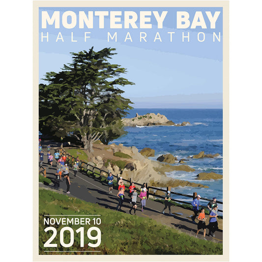 2019 Monterey Bay Half Marathon Poster - BSIM Store
