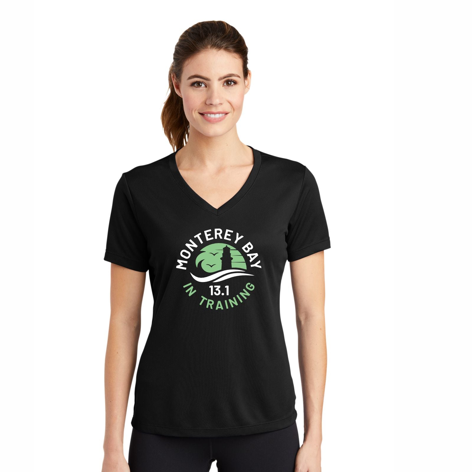 MBH Women's Tech V-Neck UPF40+ Tee -Black- Training 2023